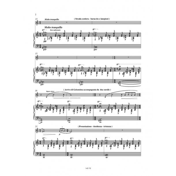 La strada : I: Strada costiera, baracche e lampioni (Rielaborazione per fIauto e pianoforte di C. Tabarelli)